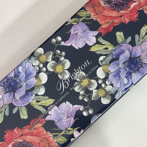 Brighton Sutton Apple Watch Band Braided Leather Shoe White Floral Tin Fit 38mm+ - Picture 4 of 16